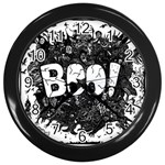 Monster Art Boo! Boo2 Wall Clocks (Black) Front