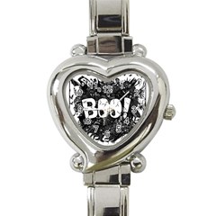 Monster Art Boo! Boo2 Heart Italian Charm Watch by Celenk