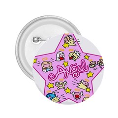 Pink Angel Star 2 25  Buttons by Celenk