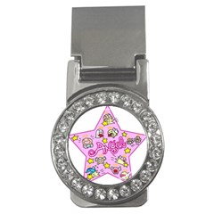 Pink Angel Star Money Clips (cz)  by Celenk