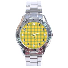 Green Stripes Stainless Steel Analogue Watch by berwies