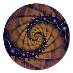 An Emperor Scorpion s 1001 Fractal Spiral Stingers Magnet 5  (round) by jayaprime
