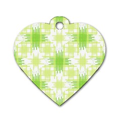 Intersecting Lines Pattern Dog Tag Heart (one Side) by dflcprints