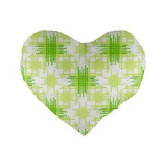 Intersecting Lines Pattern Standard 16  Premium Flano Heart Shape Cushions by dflcprints