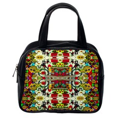 Chicken Monkeys Smile In The Floral Nature Looking Hot Classic Handbags (one Side) by pepitasart