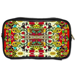 Chicken Monkeys Smile In The Floral Nature Looking Hot Toiletries Bags 2-side by pepitasart