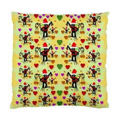 Santa With Friends And Season Love Standard Cushion Case (two Sides) by pepitasart