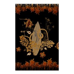 Hawaiian, Tropical Design With Surfboard Shower Curtain 48  X 72  (small)  by FantasyWorld7