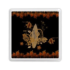 Hawaiian, Tropical Design With Surfboard Memory Card Reader (square)  by FantasyWorld7