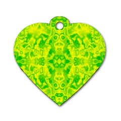 Pattern Dog Tag Heart (one Side)