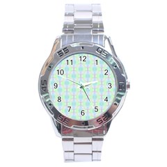 Pattern Stainless Steel Analogue Watch