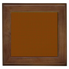 Classic Christmas Red And Green Houndstooth Check Pattern Framed Tiles by PodArtist