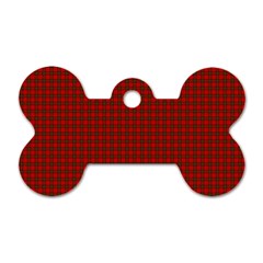 Royal Stuart Tartan Dog Tag Bone (two Sides) by PodArtist