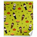 Pilgrims and Indians pattern - Thanksgiving Canvas 11  x 14   10.95 x13.48  Canvas - 1