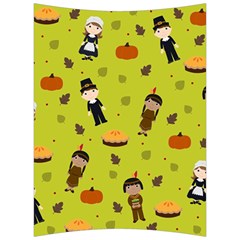Pilgrims And Indians Pattern - Thanksgiving Back Support Cushion by Valentinaart