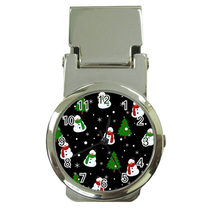 Snowman pattern Money Clip Watches