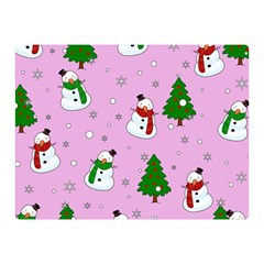 Snowman Pattern Double Sided Flano Blanket (mini)  by Valentinaart