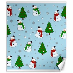 Snowman Pattern Canvas 20  X 24   by Valentinaart