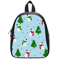 Snowman Pattern School Bag (small) by Valentinaart
