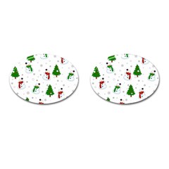 Snowman Pattern Cufflinks (oval) by Valentinaart