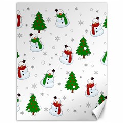 Snowman Pattern Canvas 36  X 48   by Valentinaart