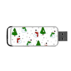 Snowman Pattern Portable Usb Flash (two Sides) by Valentinaart