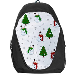 Snowman Pattern Backpack Bag by Valentinaart