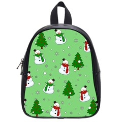 Snowman Pattern School Bag (small) by Valentinaart