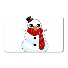 Kawaii Snowman Magnet (rectangular) by Valentinaart