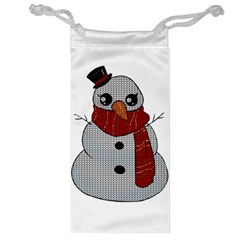 Kawaii Snowman Jewelry Bag by Valentinaart