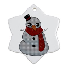 Kawaii Snowman Ornament (snowflake) by Valentinaart