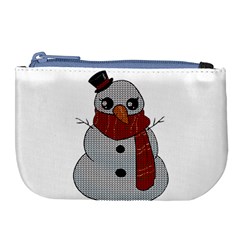 Kawaii Snowman Large Coin Purse by Valentinaart