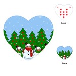 Kawaii Snowman Playing Cards (Heart)  Front