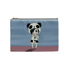 Kawaii Panda Girl Cosmetic Bag (medium)  by Valentinaart