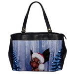 Christmas, Cute Little Piglet With Christmas Hat Office Handbags Front