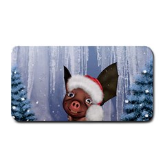 Christmas, Cute Little Piglet With Christmas Hat Medium Bar Mats by FantasyWorld7