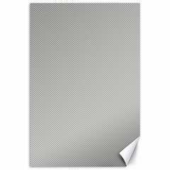 Grey And White Simulated Carbon Fiber Canvas 24  X 36  by PodArtist