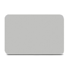 Grey And White Simulated Carbon Fiber Plate Mats by PodArtist