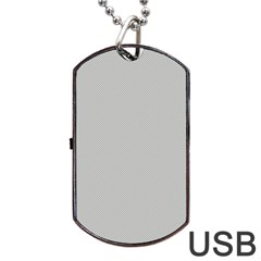 Grey And White Simulated Carbon Fiber Dog Tag Usb Flash (one Side) by PodArtist