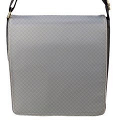 Grey And White Simulated Carbon Fiber Flap Messenger Bag (s) by PodArtist