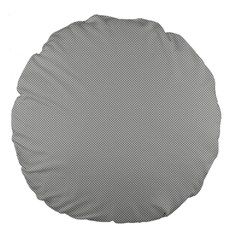 Grey And White Simulated Carbon Fiber Large 18  Premium Flano Round Cushions by PodArtist
