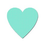 Tiffany Aqua Blue with White Lipstick Kisses Heart Magnet Front