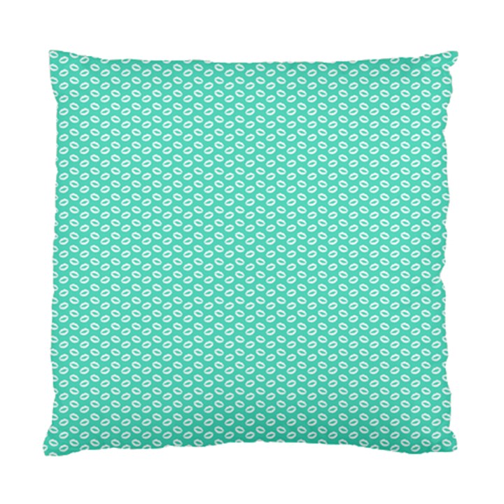 Tiffany Aqua Blue with White Lipstick Kisses Standard Cushion Case (One Side)