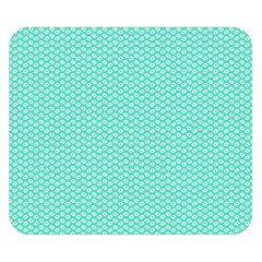 Tiffany Aqua Blue With White Lipstick Kisses Double Sided Flano Blanket (small)  by PodArtist