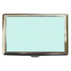 Tiffany Aqua Blue Lipstick Kisses On White Cigarette Money Cases by PodArtist