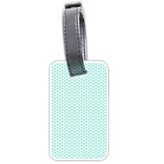 Tiffany Aqua Blue Lipstick Kisses On White Luggage Tags (one Side)  by PodArtist