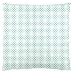 Tiffany Aqua Blue Candy Polkadot Hearts on White Standard Flano Cushion Case (Two Sides)