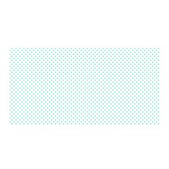 Tiffany Aqua Blue Candy Polkadot Hearts on White Satin Wrap