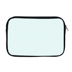 Tiffany Aqua Blue Candy Polkadot Hearts On White Apple Macbook Pro 17  Zipper Case