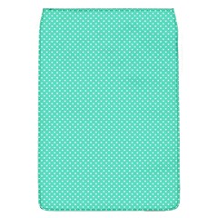 White Polkadot Hearts On Tiffany Aqua Blue  Flap Covers (l)  by PodArtist